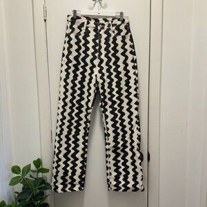 Cider Wavy Retro Straight Leg Trousers